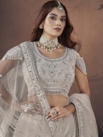 Off White Premium Georgette Lehenga Choli